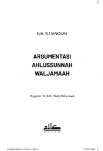 2022 
Risalah Ahlussunnah Wal Jama'ah [1 ed.]