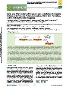 and Micropatterned Polycaprolactone Cellulose Composite