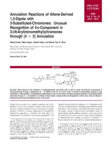 Annulation Reactions of Allene-Derived 1,3-Dipole with 3