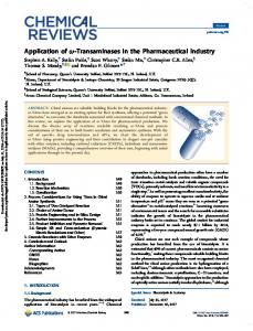 Application of Ï-Transaminases in the Pharmaceutical Industry