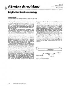 Bright-line spectrum analogy
