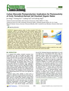 Carbon Monoxide Photoproduction: Implications for