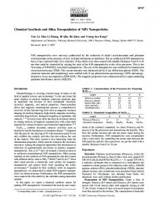 Chemical Synthesis and Silica Encapsulation of NiPt