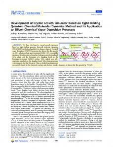Development of Crystal Growth Simulator Based on Tight-Binding