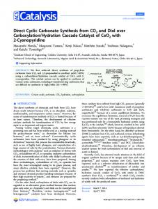 Direct Cyclic Carbonate Synthesis from CO2 and Diol over