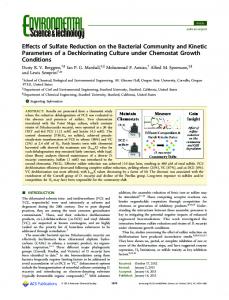 Effects of Sulfate Reduction on the Bacterial Community and