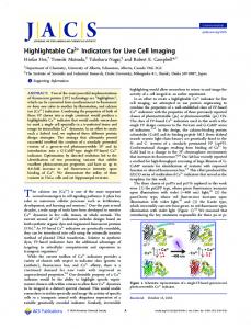 Highlightable Ca2+ Indicators for Live Cell Imaging - Semantic