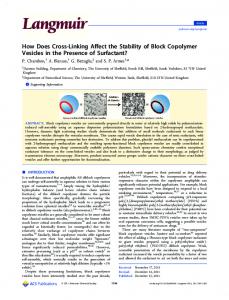 How Does Cross-Linking Affect the Stability of Block Copolymer