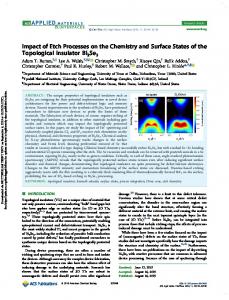 Impact of Etch Processes on the Chemistry and Surface States