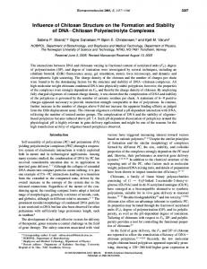 Influence of Chitosan Structure on the Formation and Stability of