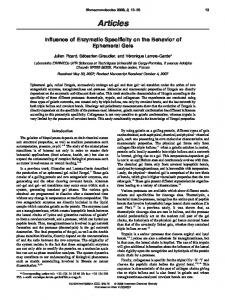 Influence of Enzymatic Specificity on the Behavior of