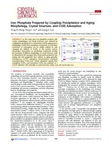 Iron Phosphate Prepared by Coupling Precipitation and Aging