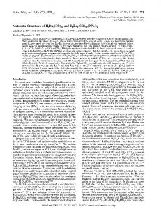Molecular structures of ... - ACS Publications