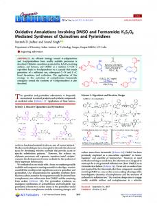 Oxidative Annulations Involving DMSO and Formamide