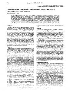 Preparation, physical properties, and crystal structure of