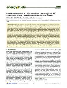 Recent Development in Oxy-Combustion Technology and Its