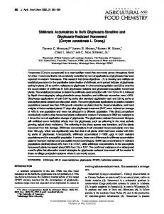 Shikimate Accumulates in Both Glyphosate-Sensitive and