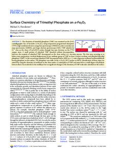 Surface Chemistry of Trimethyl Phosphate on Î±-Fe2O3 - The