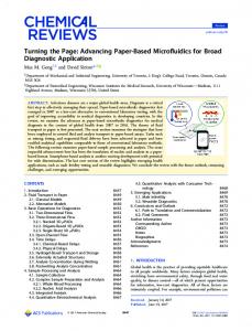 Turning the Page: Advancing Paper-Based Microfluidics for