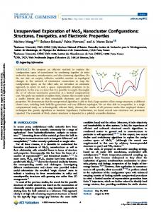 Unsupervised Exploration of MoS2 Nanocluster Configurations